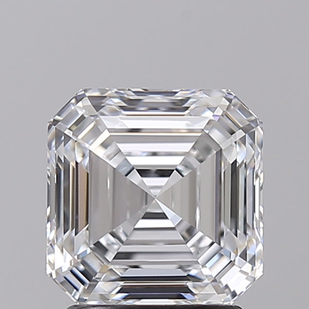 2.07 Carat Asscher Shaped, Ideal Cut, D Color, VVS2 Clarity, IGI Certified Lab Grown Diamond