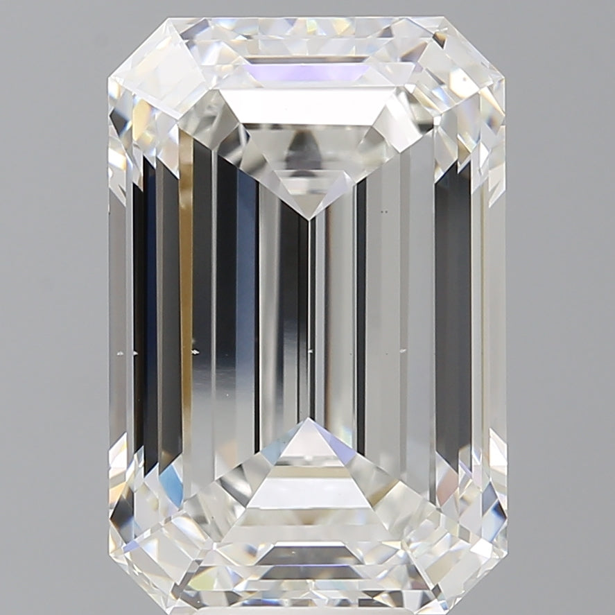 10.09 Carat Emerald Shaped, Ideal Cut, F Color, VS1 Clarity, IGI Certified Lab Grown Diamond