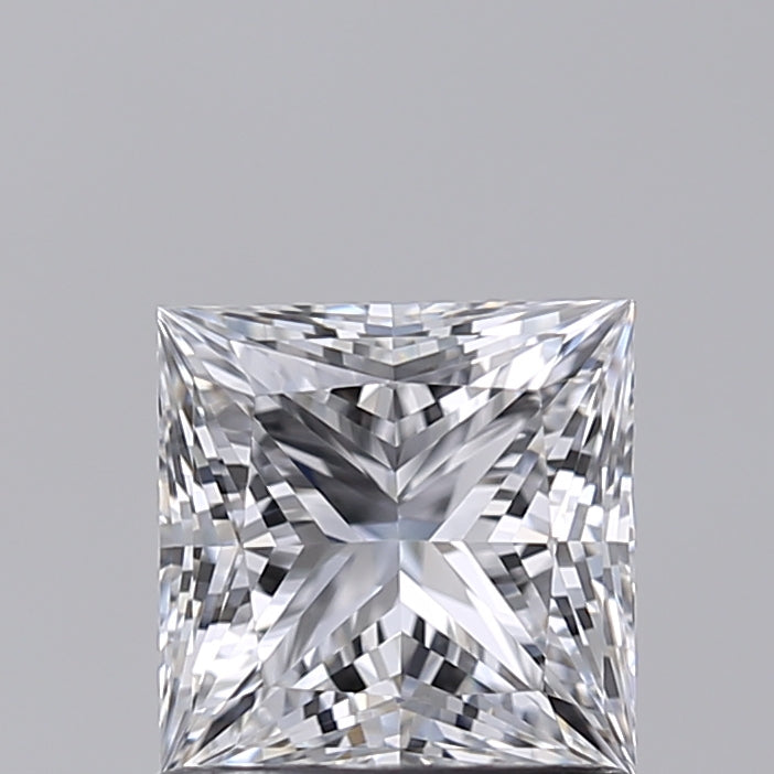 1.02 Carat Princess Shaped, Excellent Cut, D Color, VVS2 Clarity, IGI Certified Lab Grown Diamond