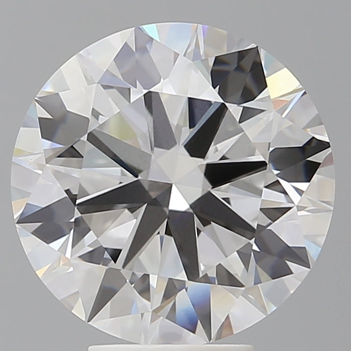 6.03 Carat Round Shaped, Excellent Cut, F Color, VVS2 Clarity, IGI Certified Lab Grown Diamond