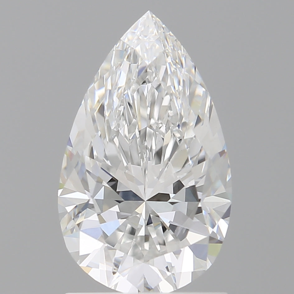 1.55 Carat Pear Shaped, Ideal Cut, E Color, VVS2 Clarity, IGI Certified Lab Grown Diamond