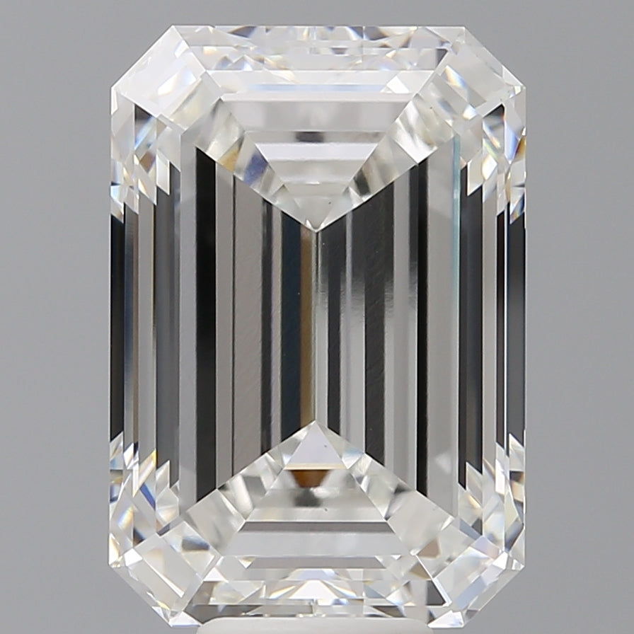 10.57 Carat Emerald Shaped, Ideal Cut, F Color, VVS2 Clarity, IGI Certified Lab Grown Diamond