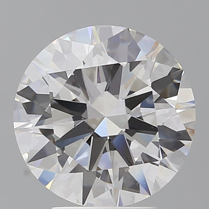 4.02 Carat Round Shaped, Excellent Cut, F Color, VVS2 Clarity, IGI Certified Lab Grown Diamond