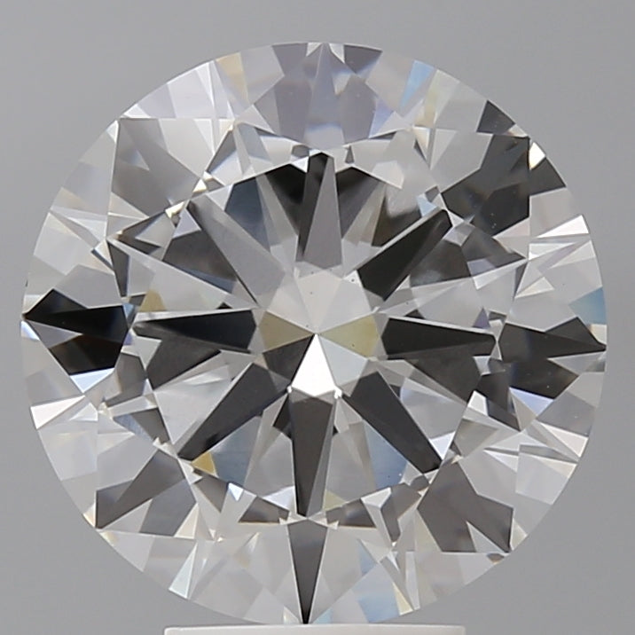 5.53 Carat Round Shaped, Excellent Cut, F Color, VVS2 Clarity, IGI Certified Lab Grown Diamond