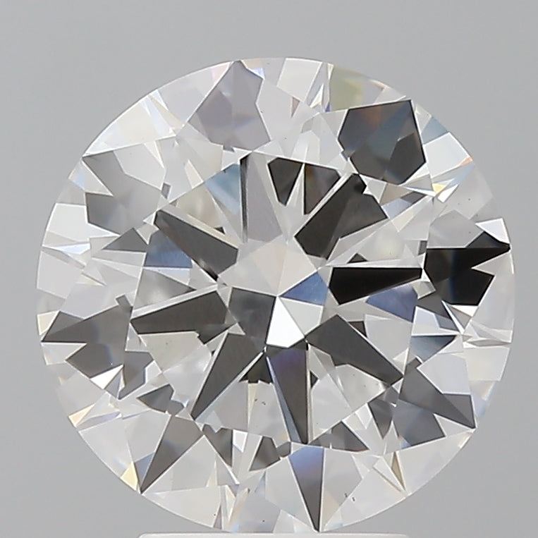 4.02 Carat Round Shaped, Excellent Cut, E Color, VVS2 Clarity, IGI Certified Lab Grown Diamond
