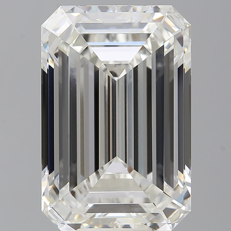 12.60 Carat Emerald Shaped, Ideal Cut, F Color, VVS2 Clarity, IGI Certified Lab Grown Diamond