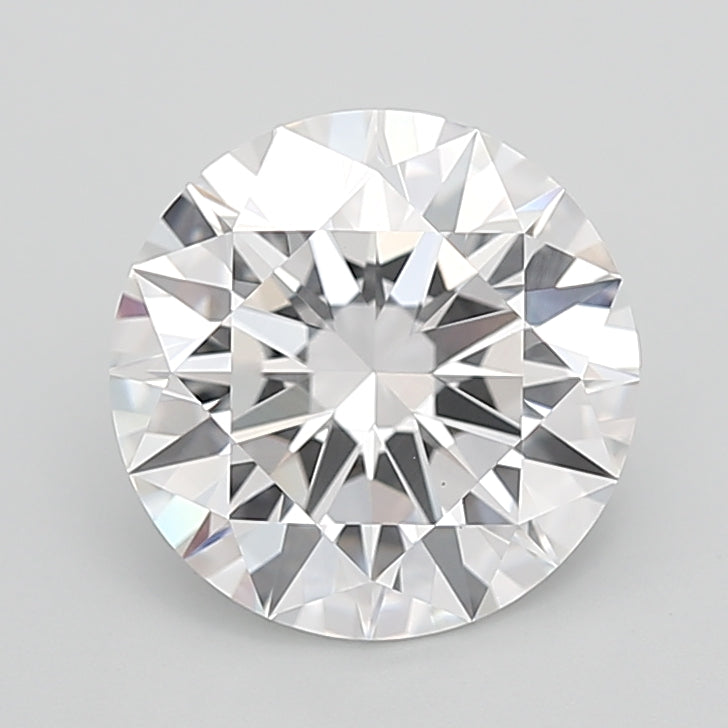 4.05 Carat Round Shaped, Ideal Cut, E Color, VVS2 Clarity, IGI Certified Lab Grown Diamond