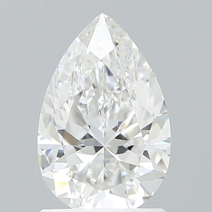 1.50 Carat Pear Shaped, Excellent Cut, E Color, VVS2 Clarity, IGI Certified Lab Grown Diamond