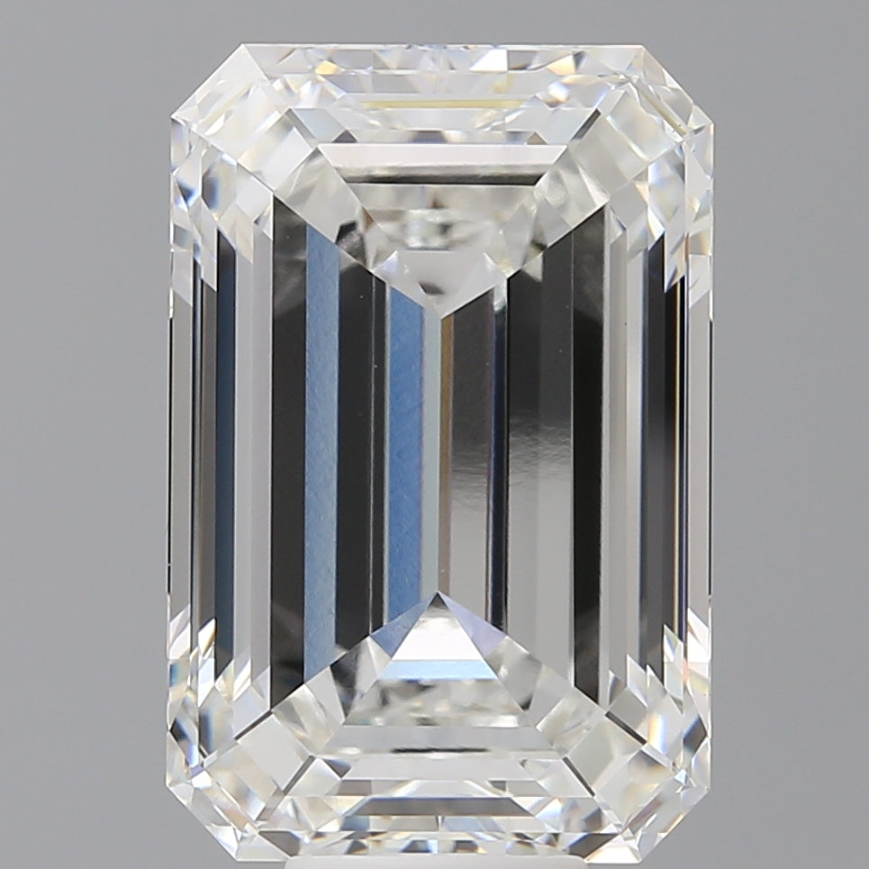 12.09 Carat Emerald Shaped, Ideal Cut, F Color, VVS2 Clarity, IGI Certified Lab Grown Diamond