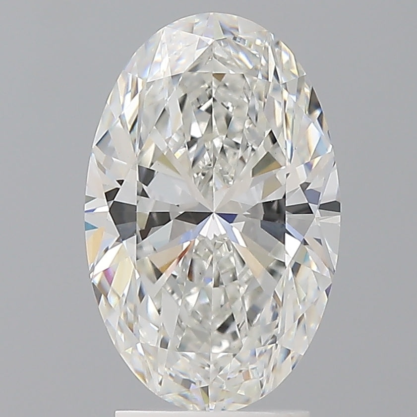 3.10 Carat Oval Shaped, Ideal Cut, F Color, VVS2 Clarity, IGI Certified Lab Grown Diamond