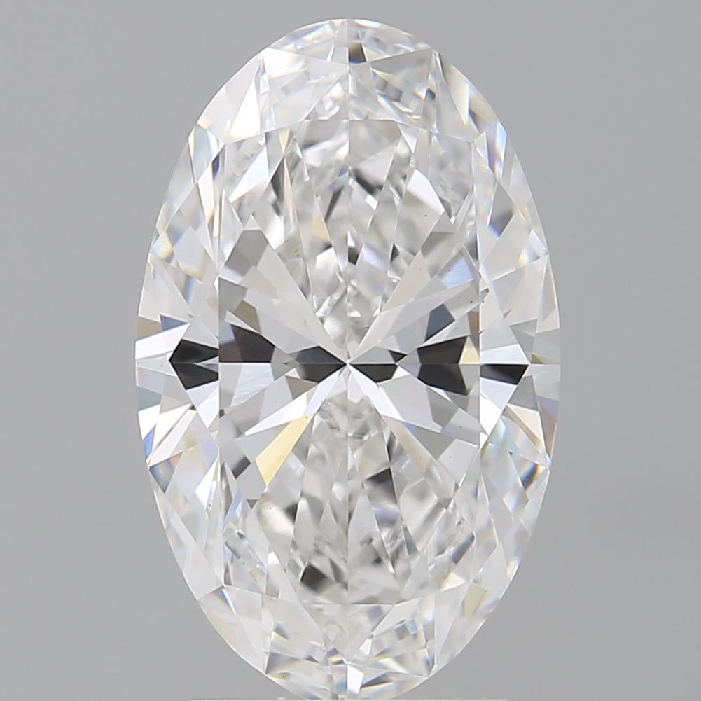 3.02 Carat Oval Shaped, Ideal Cut, E Color, VVS2 Clarity, IGI Certified Lab Grown Diamond