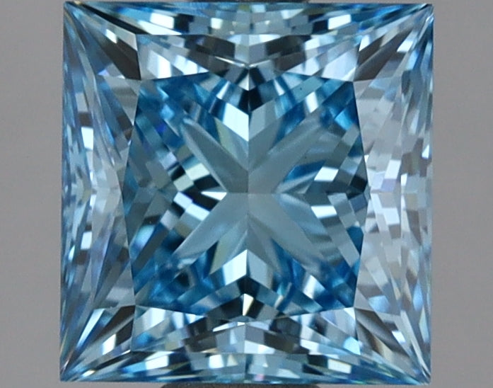 1.59 Carat Princess Shaped, Ideal Cut, VVS2 Clarity, IGI Certified Lab Grown Diamond