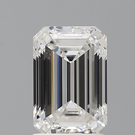 1.59 Carat Emerald Shaped, Ideal Cut, D Color, VVS2 Clarity, IGI Certified Lab Grown Diamond