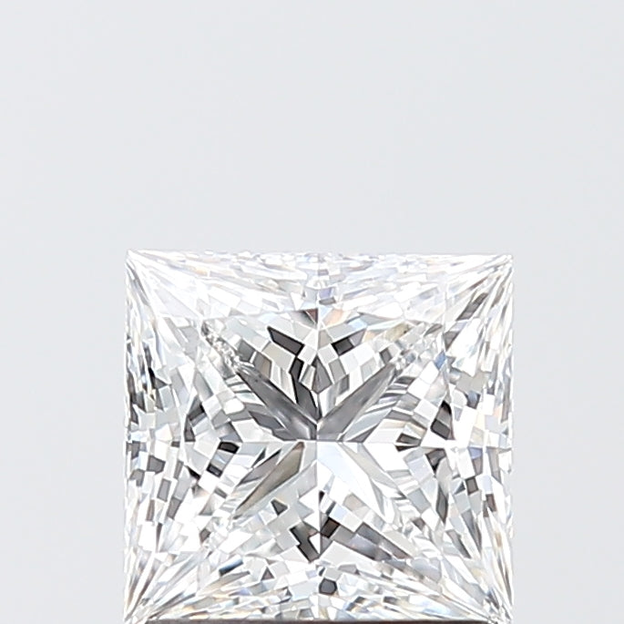 1.52 Carat Princess Shaped, Ideal Cut, E Color, VS1 Clarity, IGI Certified Lab Grown Diamond