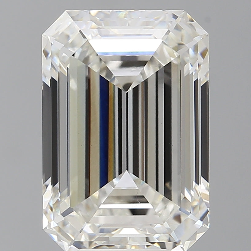 8.08 Carat Emerald Shaped, Ideal Cut, F Color, VVS2 Clarity, IGI Certified Lab Grown Diamond