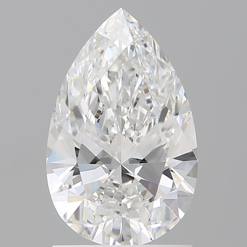1.54 Carat Pear Shaped, Ideal Cut, E Color, VVS2 Clarity, IGI Certified Lab Grown Diamond