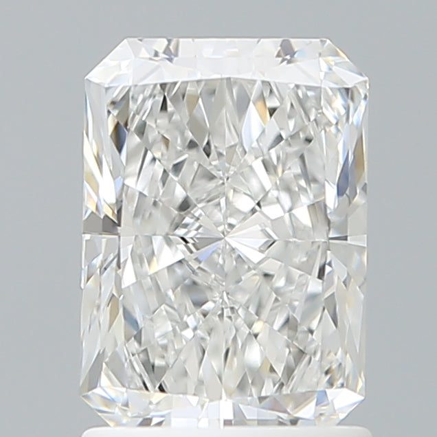 1.54 Carat Radiant Shaped, Excellent Cut, D Color, VVS2 Clarity, IGI Certified Lab Grown Diamond