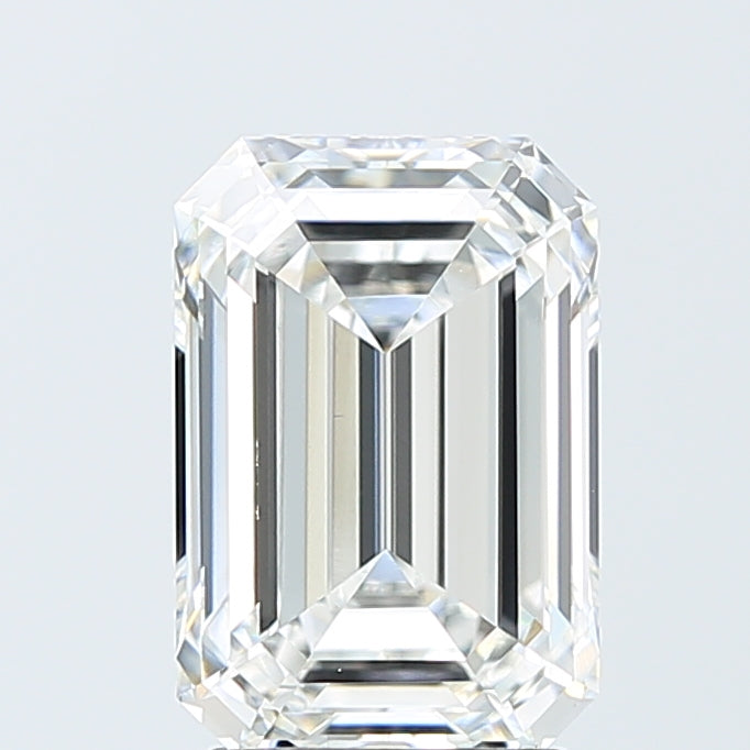 3.10 Carat Emerald Shaped, Ideal Cut, F Color, VVS2 Clarity, IGI Certified Lab Grown Diamond