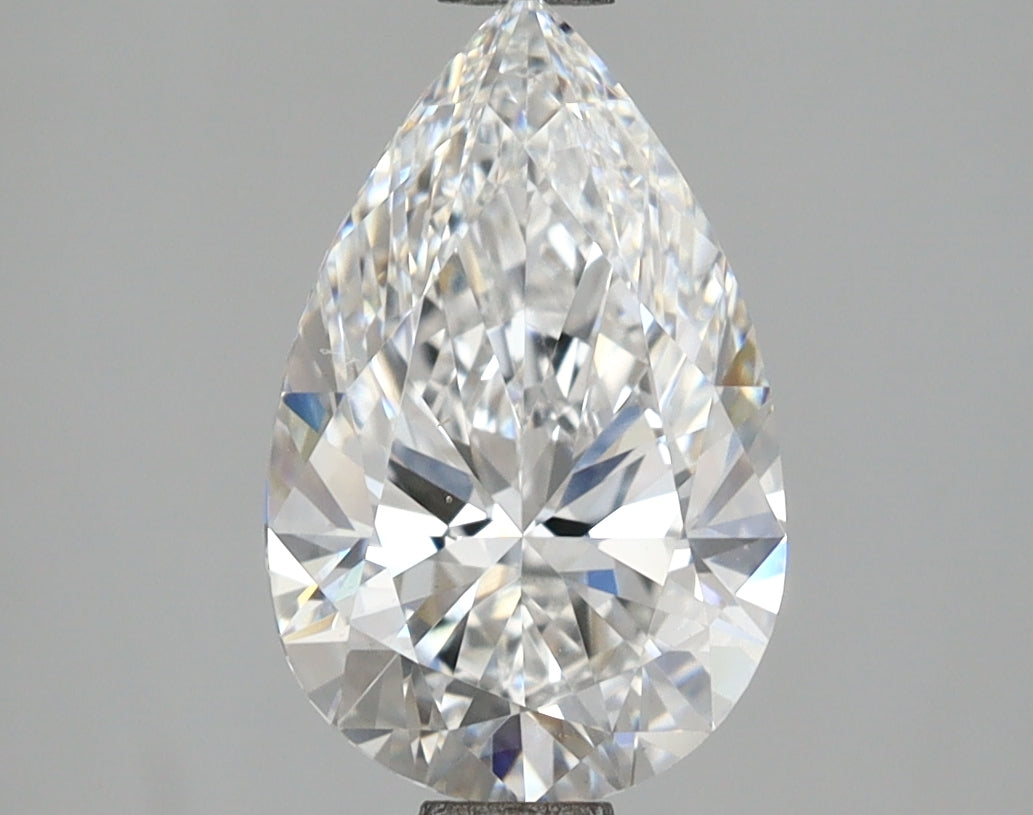 2.09 Carat Pear Shaped, Ideal Cut, D Color, VS1 Clarity, IGI Certified Lab Grown Diamond