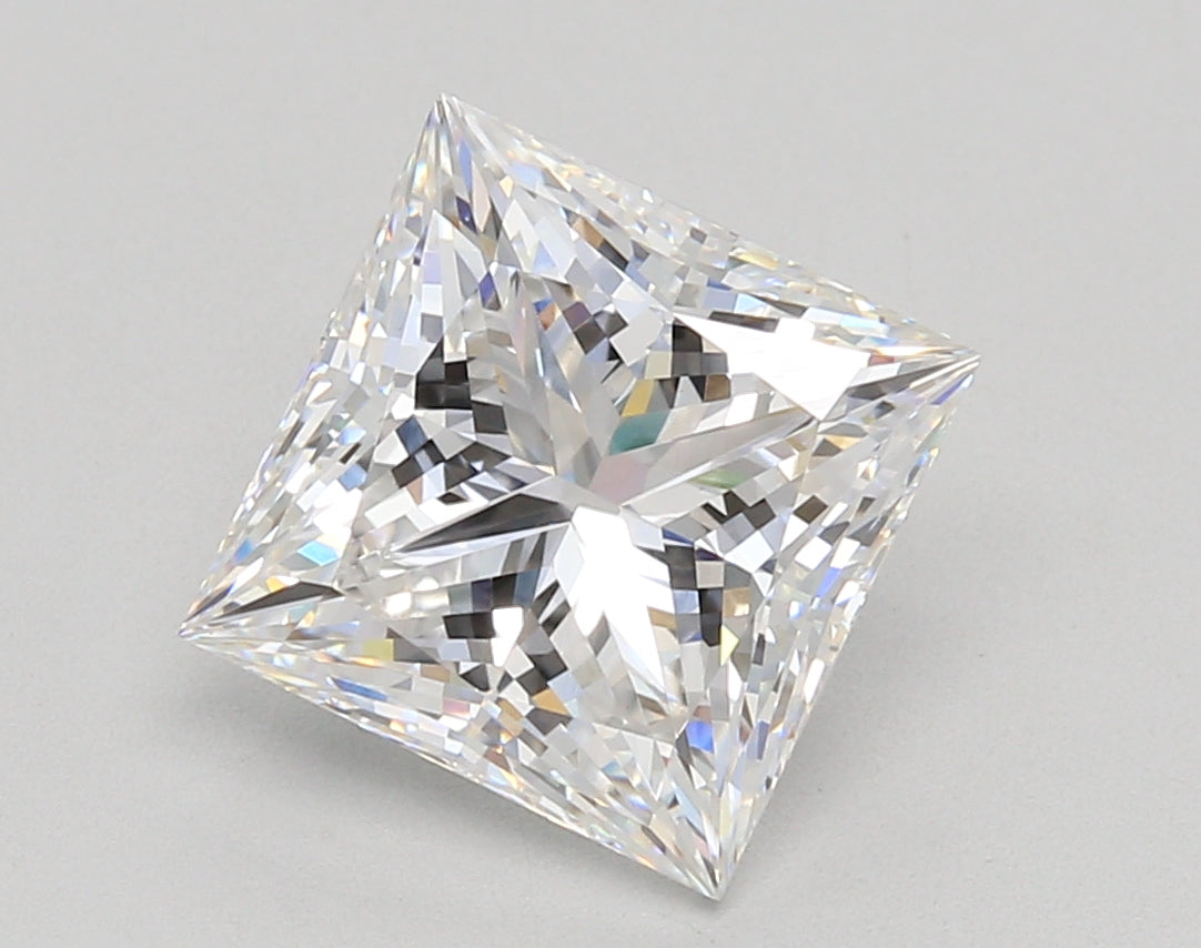 4.03 Carat Princess Shaped, Ideal Cut, E Color, VS1 Clarity, IGI Certified Lab Grown Diamond