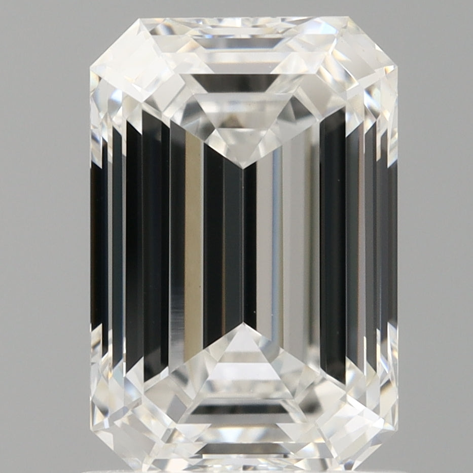 1.50 Carat Emerald Shaped, Ideal Cut, E Color, VVS2 Clarity, IGI Certified Lab Grown Diamond