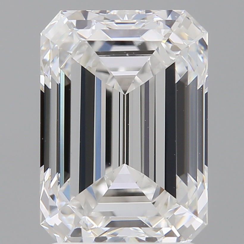 3.02 Carat Emerald Shaped, Ideal Cut, E Color, VVS1 Clarity, IGI Certified Lab Grown Diamond
