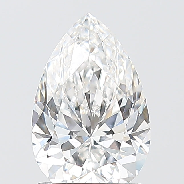 1.55 Carat Pear Shaped, Excellent Cut, E Color, VS1 Clarity, IGI Certified Lab Grown Diamond
