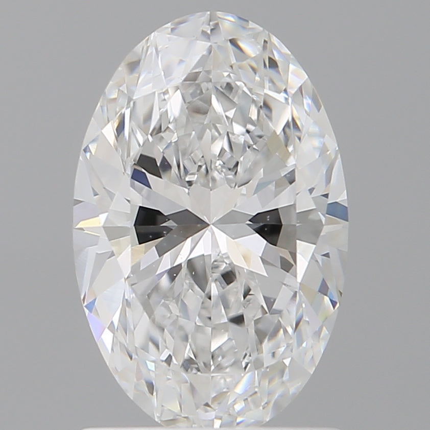 1.56 Carat Oval Shaped, Excellent Cut, D Color, VVS2 Clarity, IGI Certified Lab Grown Diamond