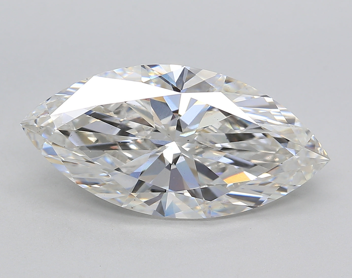 5.50 Carat Marquise Shaped, Excellent Cut, G Color, VS1 Clarity, IGI Certified Lab Grown Diamond