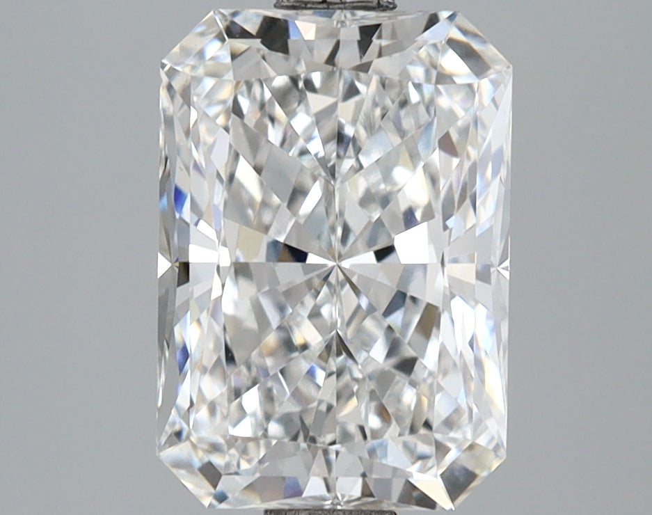 2.57 Carat Radiant Shaped, Ideal Cut, E Color, VVS2 Clarity, IGI Certified Lab Grown Diamond