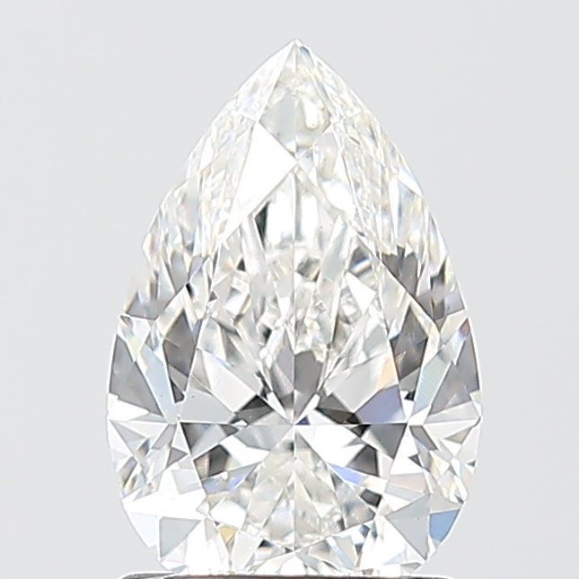 1.53 Carat Pear Shaped, Ideal Cut, F Color, VVS2 Clarity, IGI Certified Lab Grown Diamond