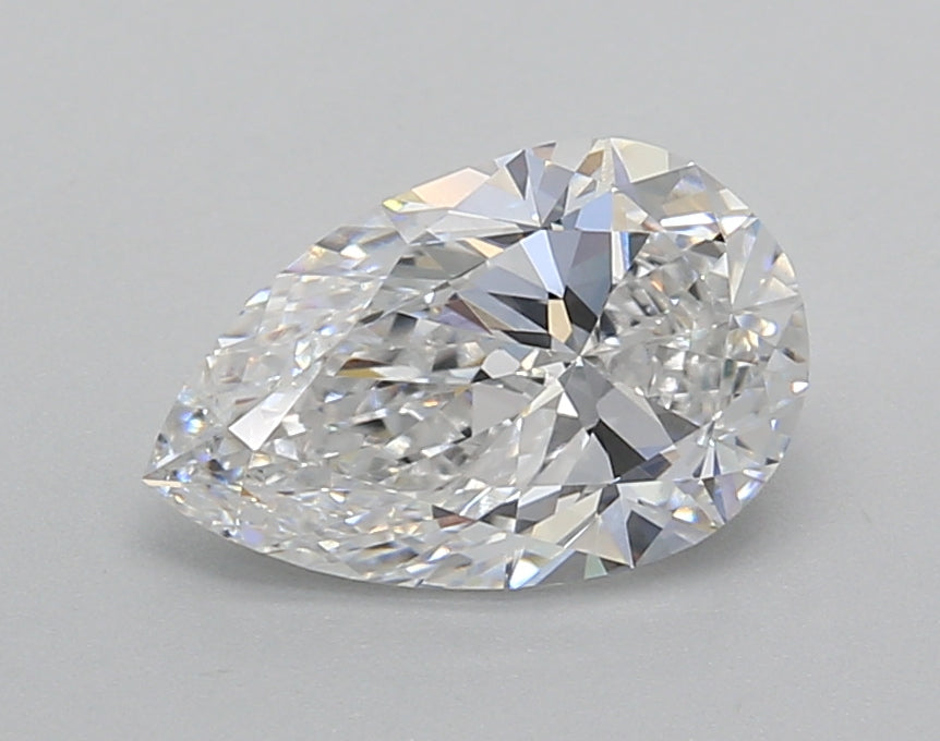 1.50 Carat Pear Shaped, Very Good Cut, D Color, VVS2 Clarity, IGI Certified Lab Grown Diamond