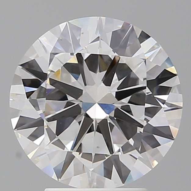 3.59 Carat Round Shaped, Excellent Cut, F Color, VVS2 Clarity, IGI Certified Lab Grown Diamond