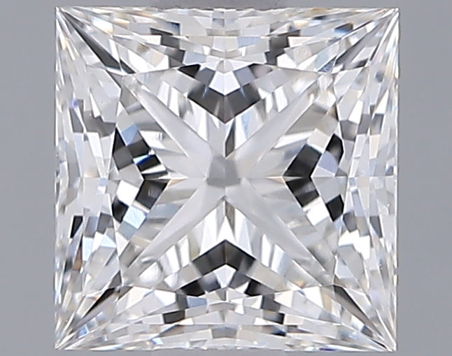 1.34 Carat Princess Shaped, Ideal Cut, E Color, VVS2 Clarity, IGI Certified Lab Grown Diamond