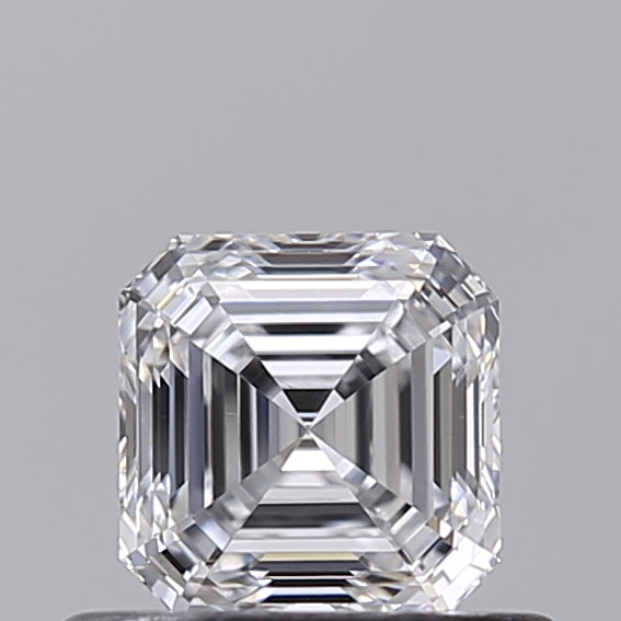 0.52 Carat Asscher Shaped, Ideal Cut, D Color, VVS2 Clarity, IGI Certified Lab Grown Diamond