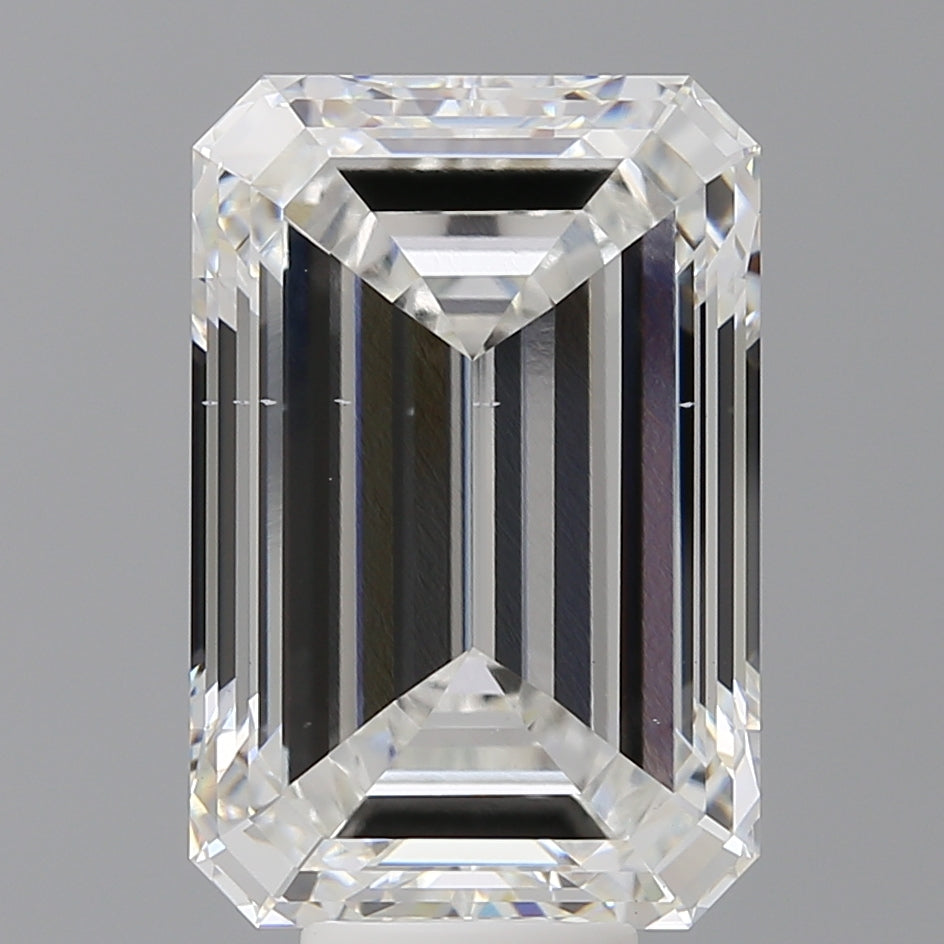 10.04 Carat Emerald Shaped, Ideal Cut, F Color, VS2 Clarity, IGI Certified Lab Grown Diamond