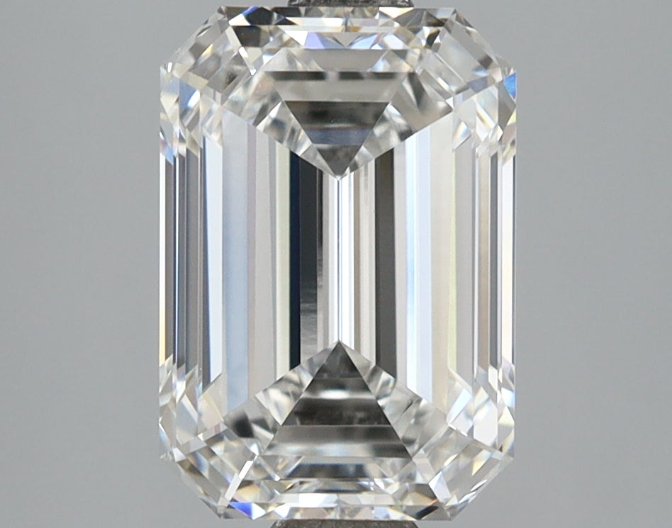 3.07 Carat Emerald Shaped, Ideal Cut, E Color, VVS2 Clarity, IGI Certified Lab Grown Diamond