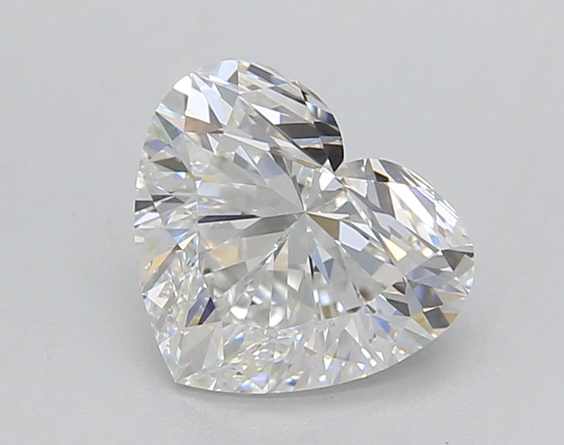 1.50 Carat Heart Shaped, Ideal Cut, F Color, VS1 Clarity, GIA Certified Lab Grown Diamond