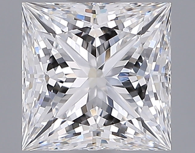 1.55 Carat Princess Shaped, Ideal Cut, D Color, VS1 Clarity, IGI Certified Lab Grown Diamond
