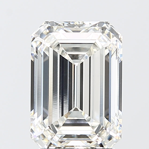 3.10 Carat Emerald Shaped, Ideal Cut, F Color, VVS2 Clarity, IGI Certified Lab Grown Diamond