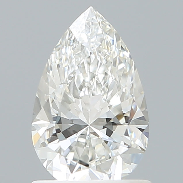 1.06 Carat Pear Shaped, Ideal Cut, F Color, VVS2 Clarity, IGI Certified Lab Grown Diamond