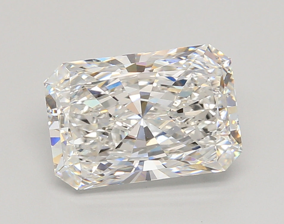 3.04 Carat Radiant Shaped, Ideal Cut, E Color, VVS2 Clarity, IGI Certified Lab Grown Diamond