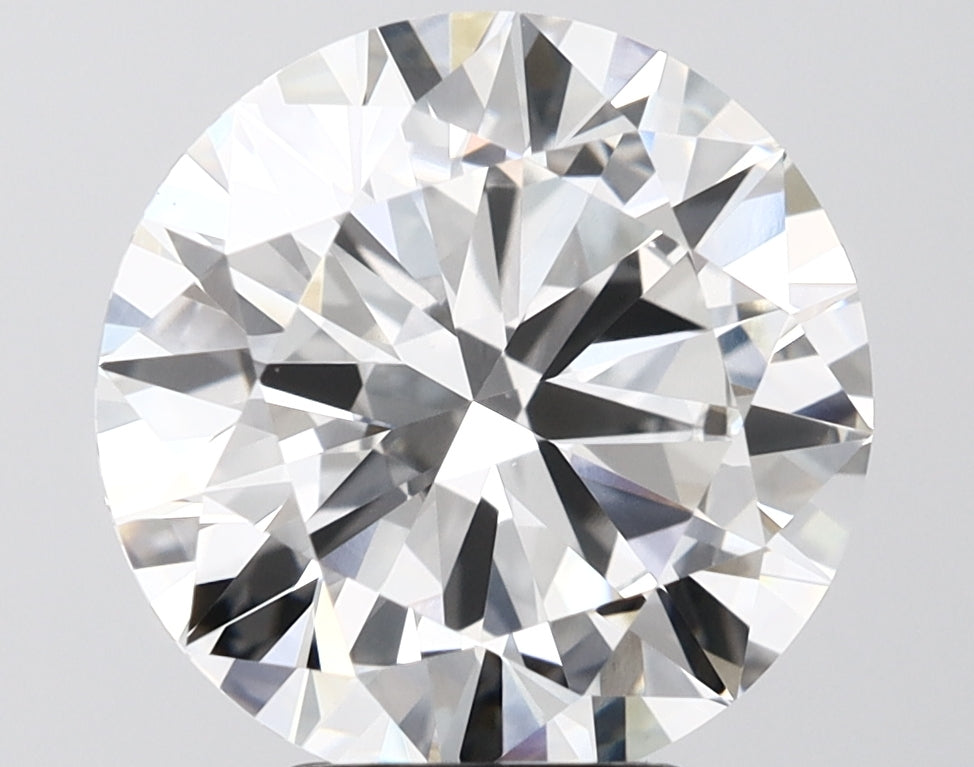 5.32 Carat Round Shaped, Excellent Cut, F Color, VS1 Clarity, IGI Certified Lab Grown Diamond