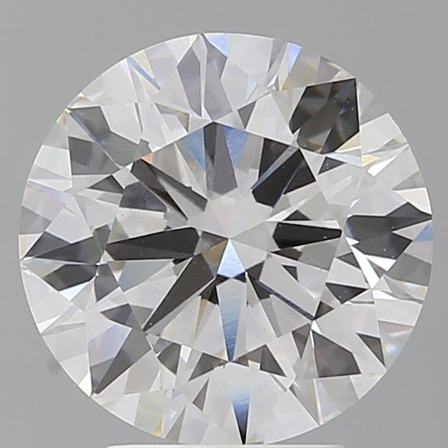 4.10 Carat Round Shaped, Ideal Cut, E Color, VVS2 Clarity, IGI Certified Lab Grown Diamond