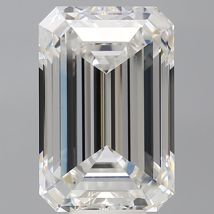 10.03 Carat Emerald Shaped, Ideal Cut, F Color, VVS2 Clarity, IGI Certified Lab Grown Diamond