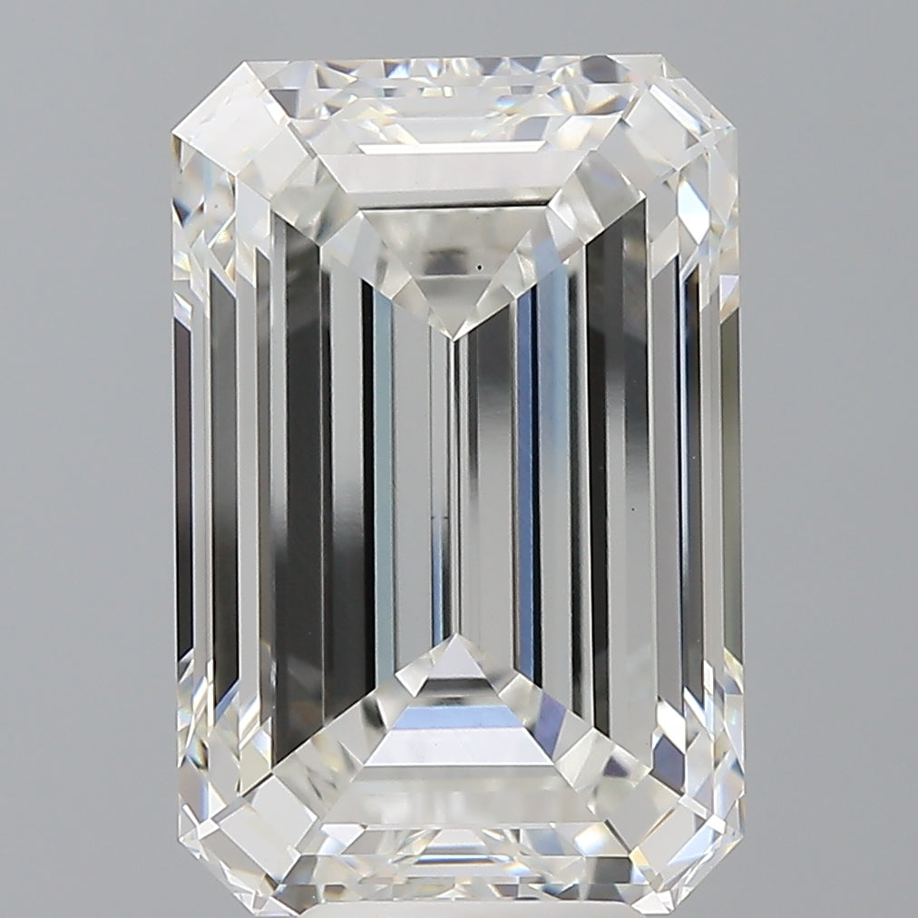 8.52 Carat Emerald Shaped, Ideal Cut, F Color, VS1 Clarity, IGI Certified Lab Grown Diamond