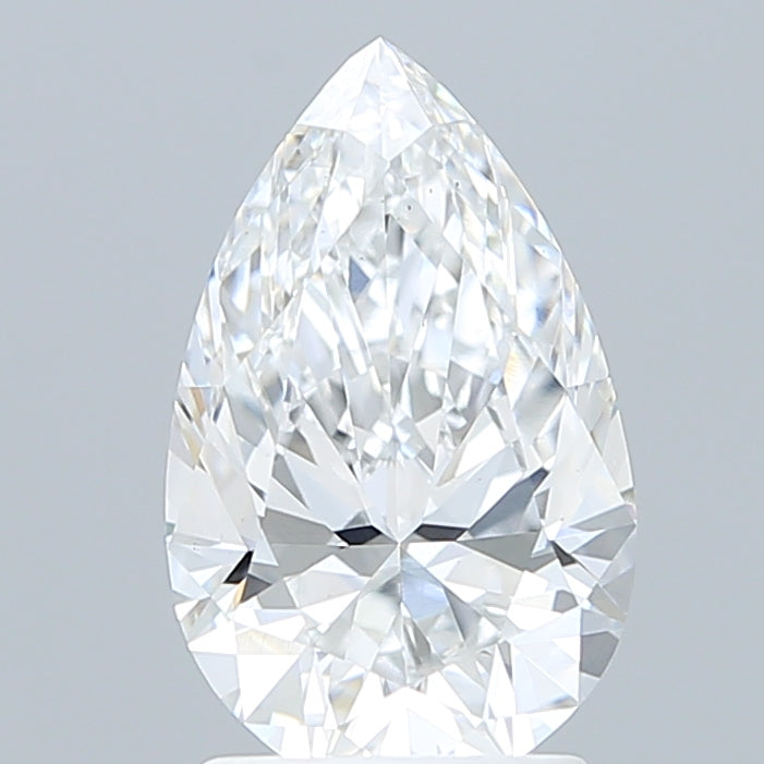 2.09 Carat Pear Shaped, Ideal Cut, D Color, VS1 Clarity, IGI Certified Lab Grown Diamond