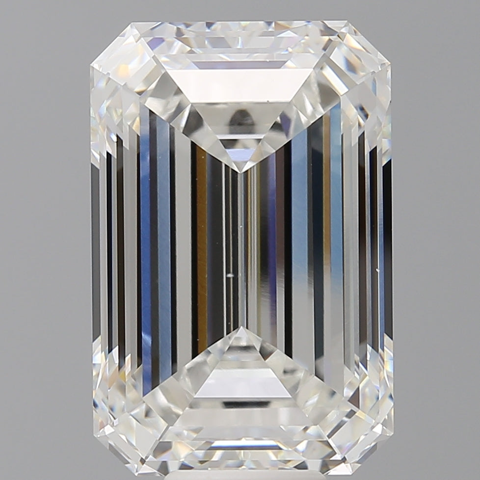 12.56 Carat Emerald Shaped, Ideal Cut, F Color, VS1 Clarity, IGI Certified Lab Grown Diamond