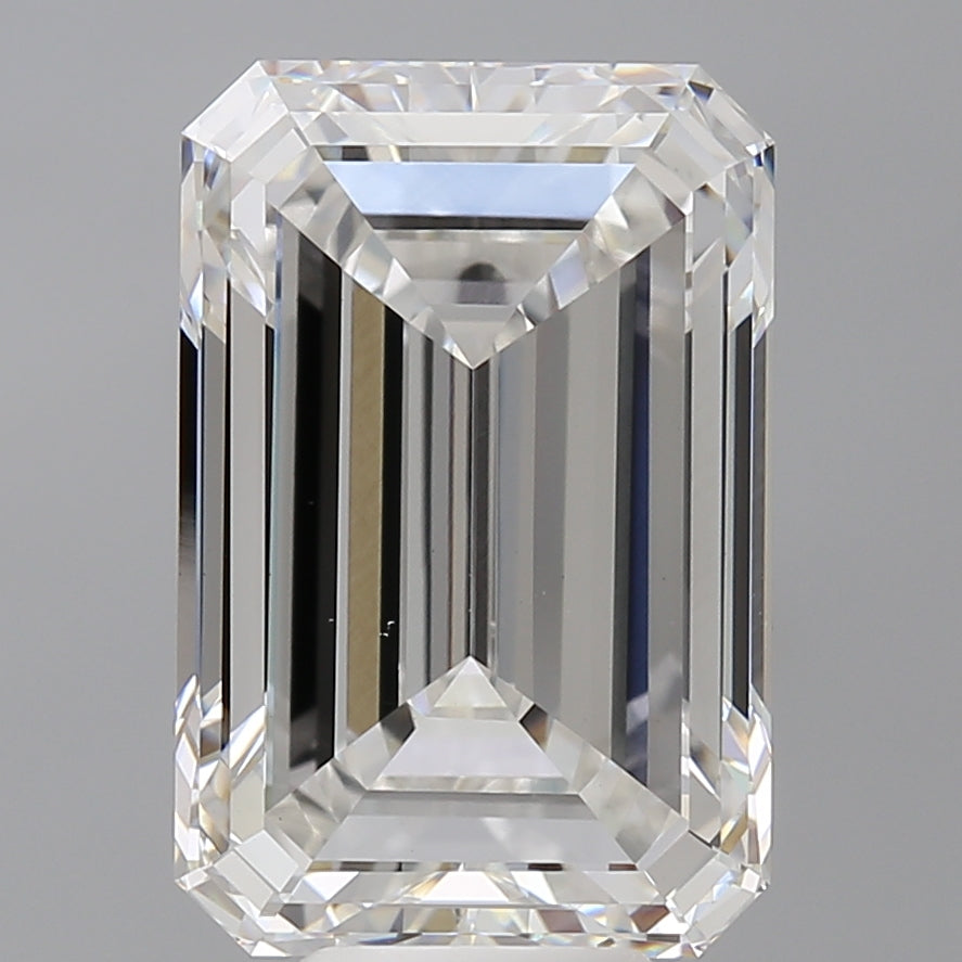 9.01 Carat Emerald Shaped, Excellent Cut, F Color, VS1 Clarity, IGI Certified Lab Grown Diamond