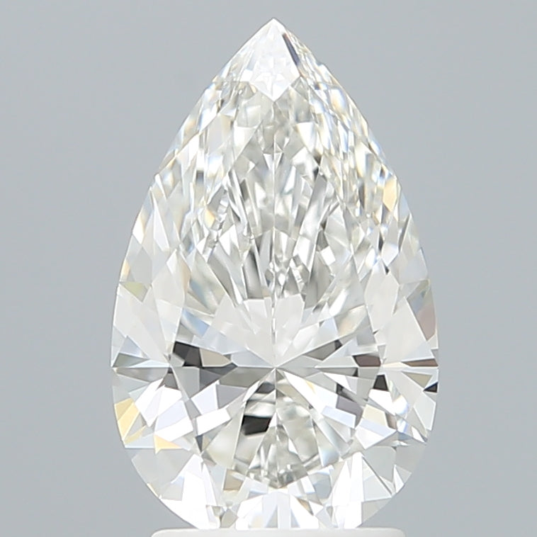 2.51 Carat Pear Shaped, Ideal Cut, F Color, VVS2 Clarity, IGI Certified Lab Grown Diamond